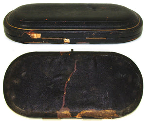 Antique English Sterling Silver 2pc Travel or Christening Flatware Set, Original Box, Etui