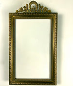 Antique French Dore Bronze Wreath Top Cabinet Card Photo Frame, Napoleon III Era, c.1870