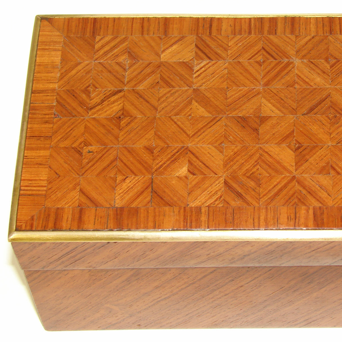 Antique French Napoleon III Kingwood Parquet Glove or Document, Table or Jewelry Box, Casket