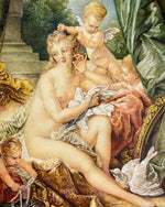 Superb Antique French Miniature Painting "The Toilet of Venus" (Aprés) François Boucher, Portrait