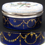 Viennese  c.1850-60  Vienna Austria Kiln Fired Enamel Patch or Snuff, Vanity Box, Casket, Sterling Silver, Packeny, Karl Active: 1815-58