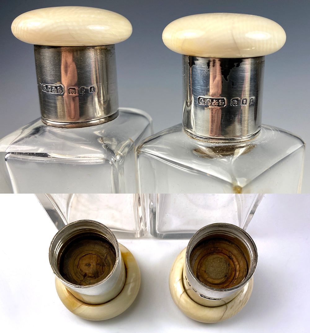 Antique Perfume Bottle Travel Case for 2 Scent Bottles 