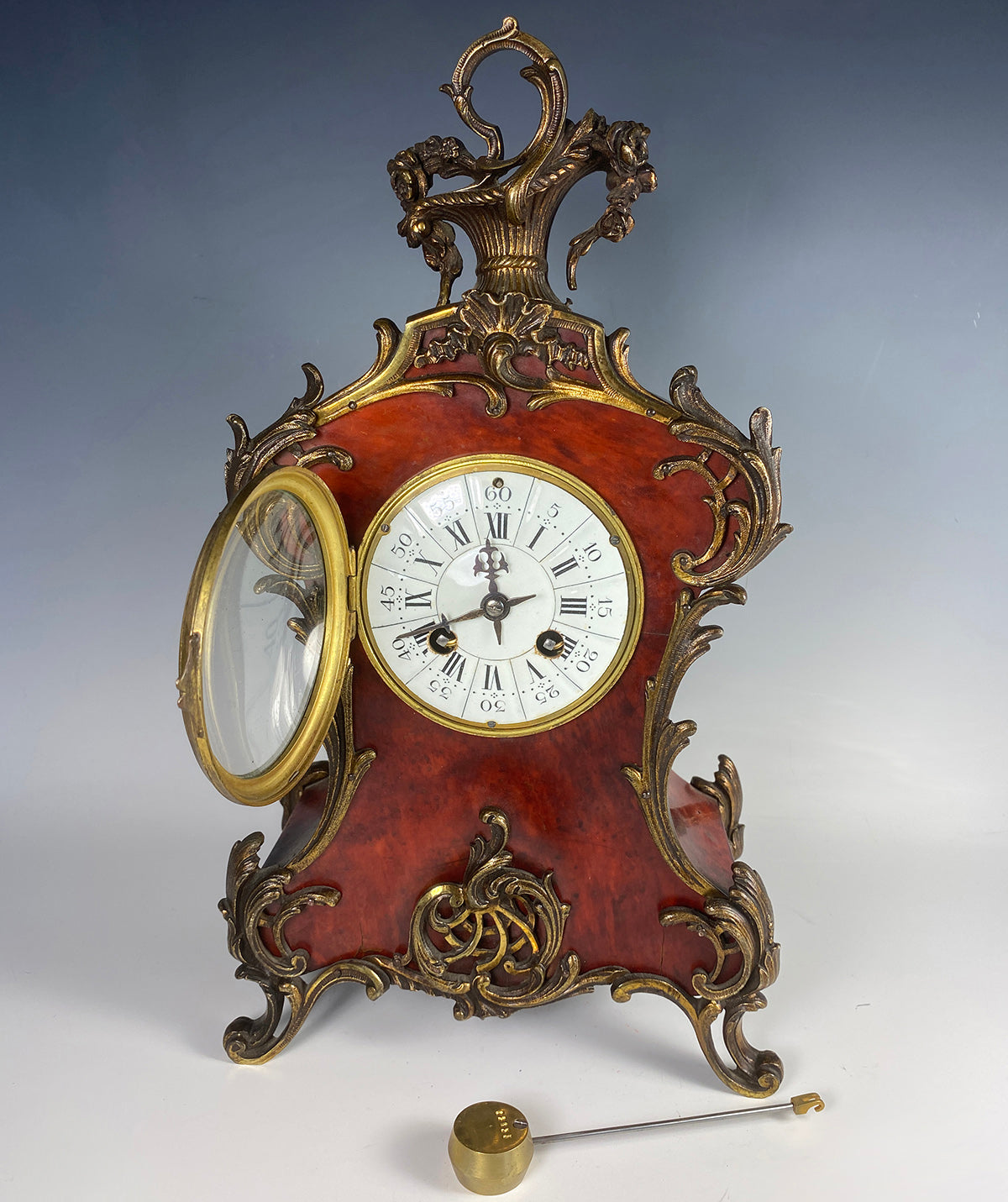 Tortise Shell Clock Fine Antique French 15