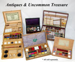 Antique French Bourgeois Aine Child's Watercolor Paints Set, Box, Lots of Orig. Contents