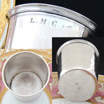 Antique French 1819-1838 Hallmarked Sterling Silver Wine or Mint Julep Cup, Tumbler or Timbale, “L.M.C."