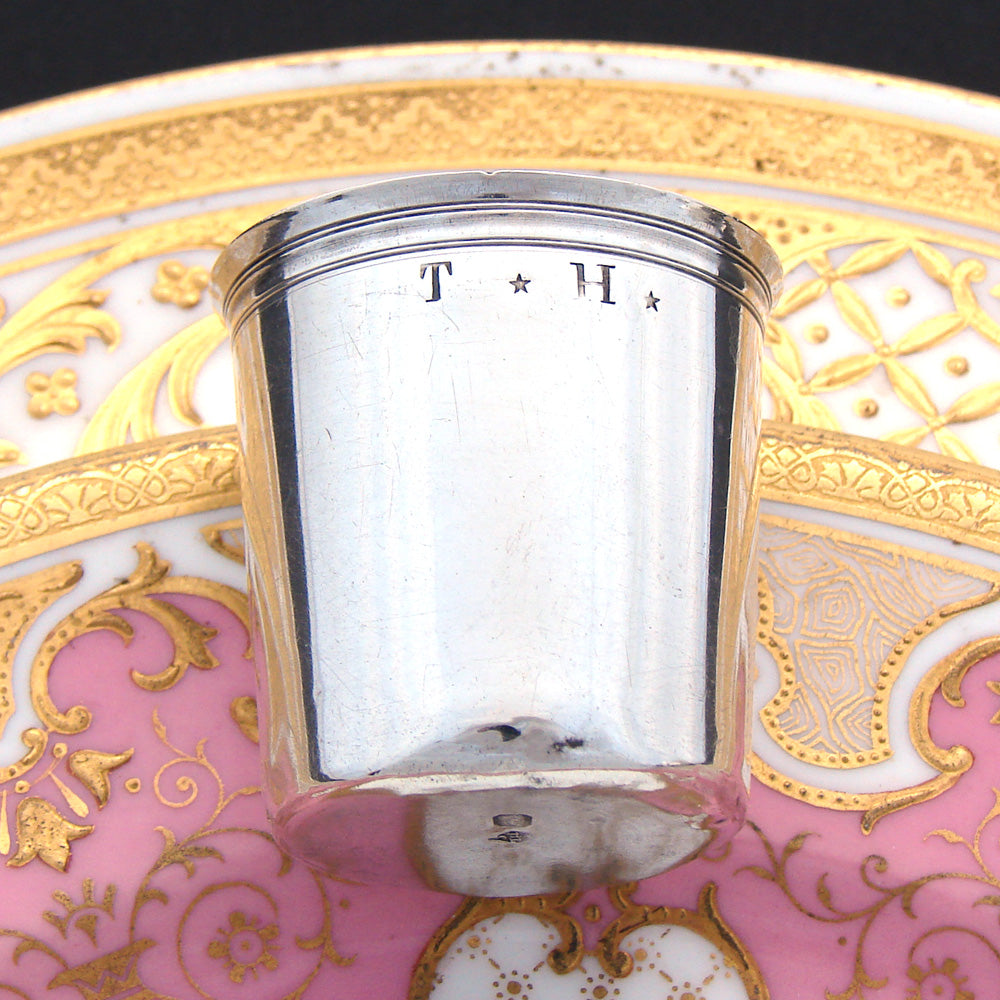 Antique French 1819-1838 Hallmarked Sterling Silver Aperitif, Liqueur or Shot Glass, “T*H*"