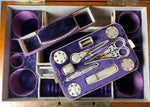RARE c.1818 French Palais Royal Vanity Sewing Chest, Necessaire, Trousse de Voyage, Box, Mother of Pearl 18k sewing, BIG!