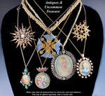 Antique Victorian Era 12k 10k Gold, Diamonds, Pearls Locket, over .5 ct Diamonds